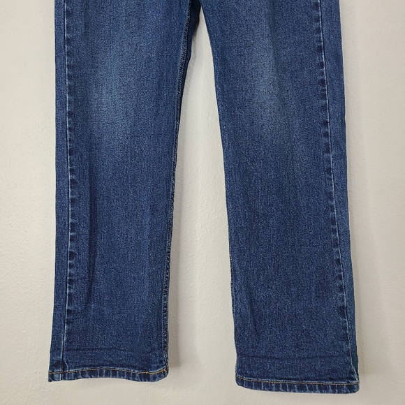 Levi's 505 Jeans Straight Leg Dark Blue Denim Wash Size 36 x 30 - Picture 4 of 11